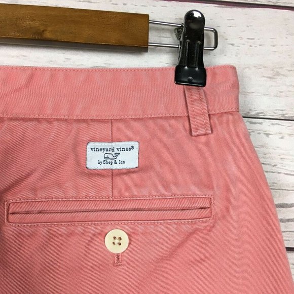 Vineyard Vines Mens Shorts 30 Pink Club Short Flat Front Summer Preppy Style - Picture 3 of 6
